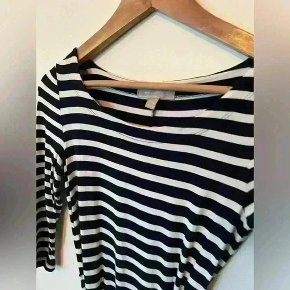 Banana Republic Womens Stripe 3/4 Sleeve Preppy Euro Summer Dress XXS Petite - Picture 2 of 12
